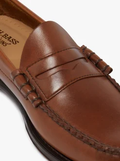 Weejuns Larson Penny Loafers Tan pull up leather