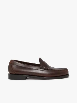 Weejuns Larson Penny Loafers Chocolate Pull Up Leather
