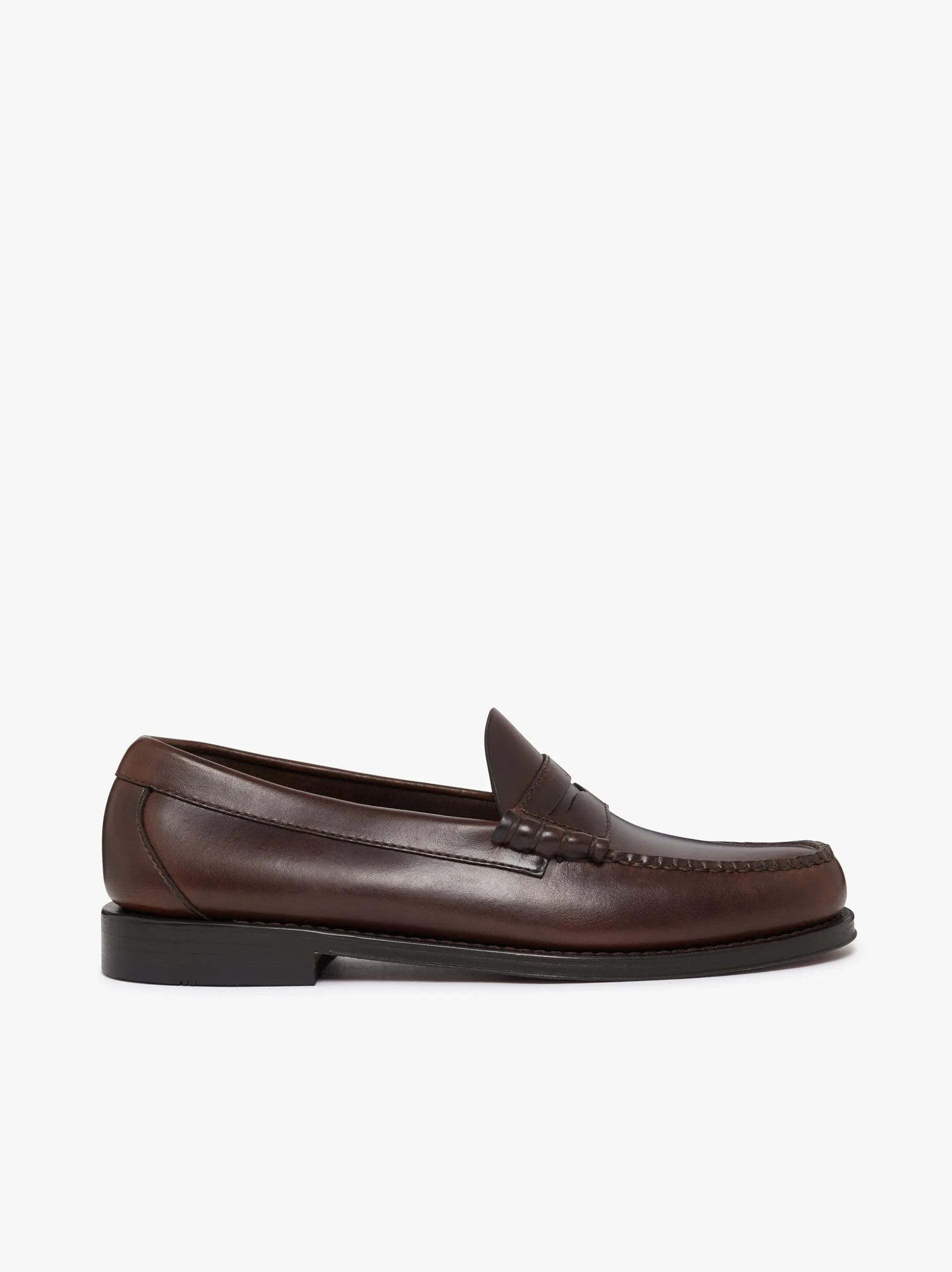 Weejuns Larson Penny Loafers Chocolate Pull Up Leather