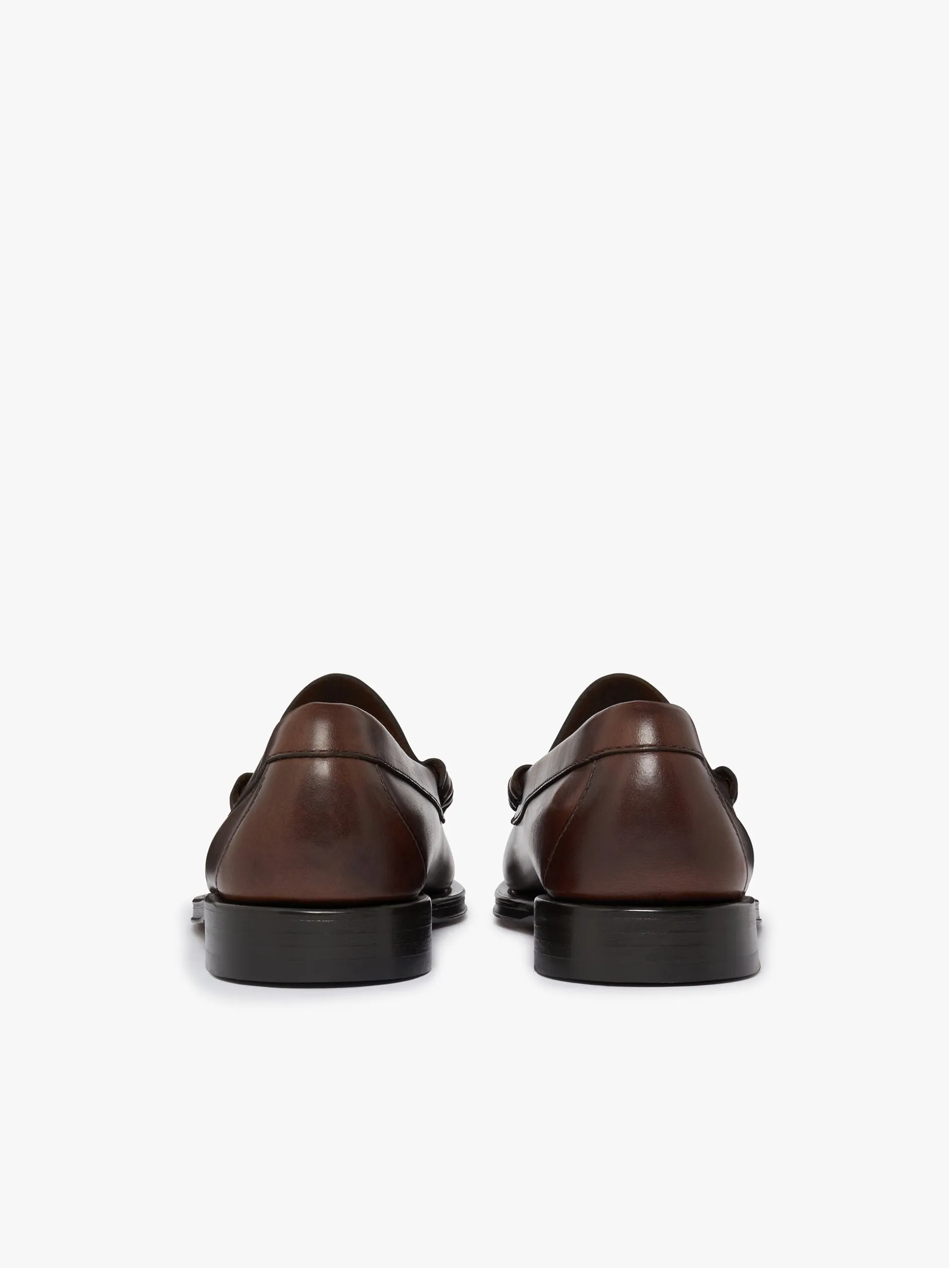 Weejuns Larson Penny Loafers Chocolate Pull Up Leather