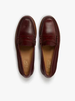 Weejuns Larson Penny Loafers Wine pull up leather