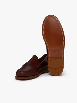 Weejuns Larson Penny Loafers Wine pull up leather
