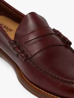 Weejuns Larson Penny Loafers Wine pull up leather