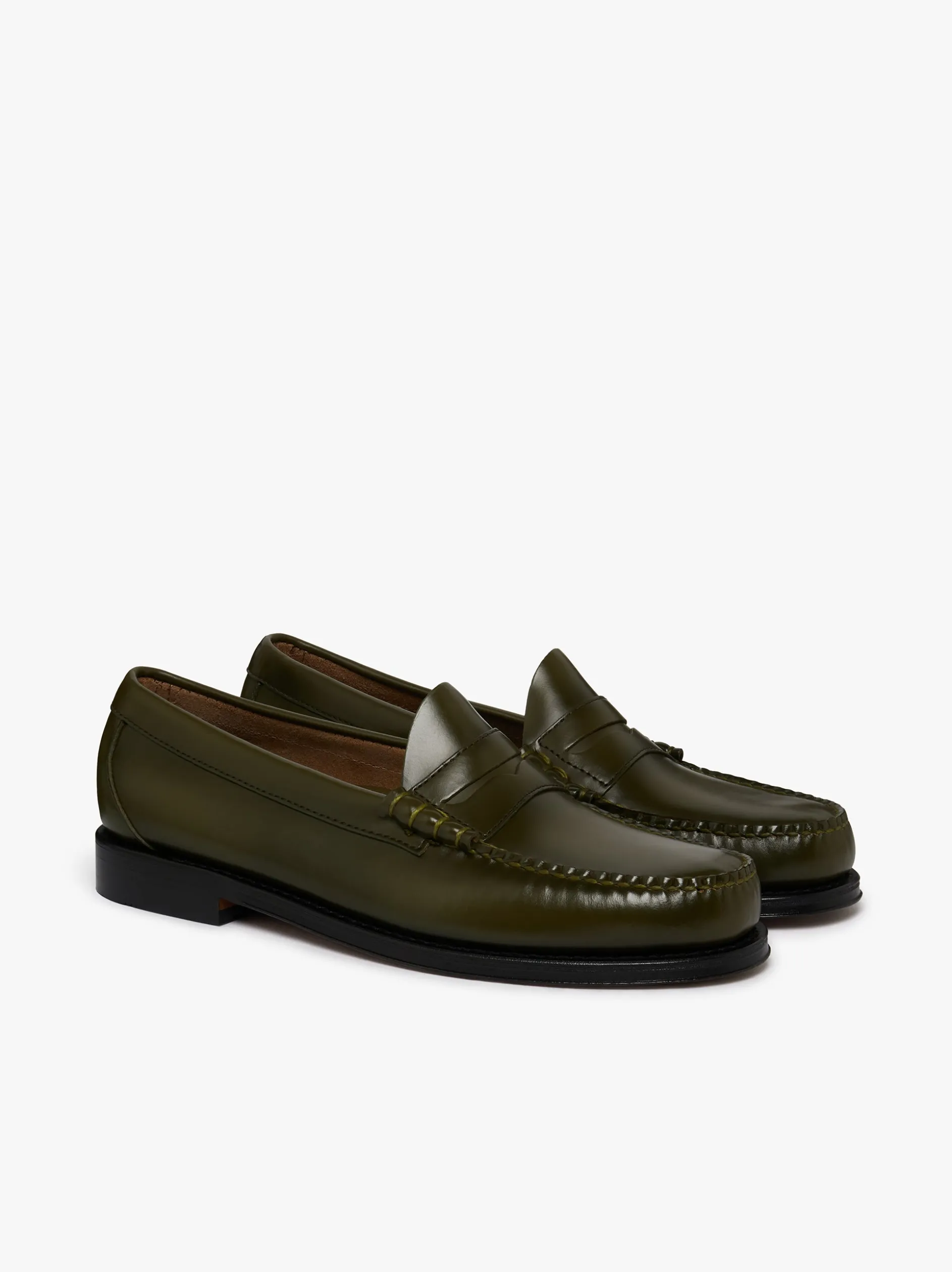 Weejuns Larson Penny Loafers Olive green leather