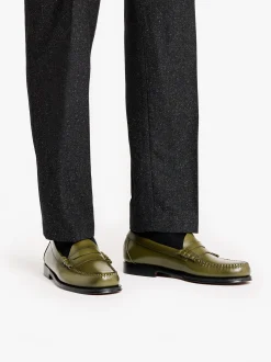 Weejuns Larson Penny Loafers Olive green leather