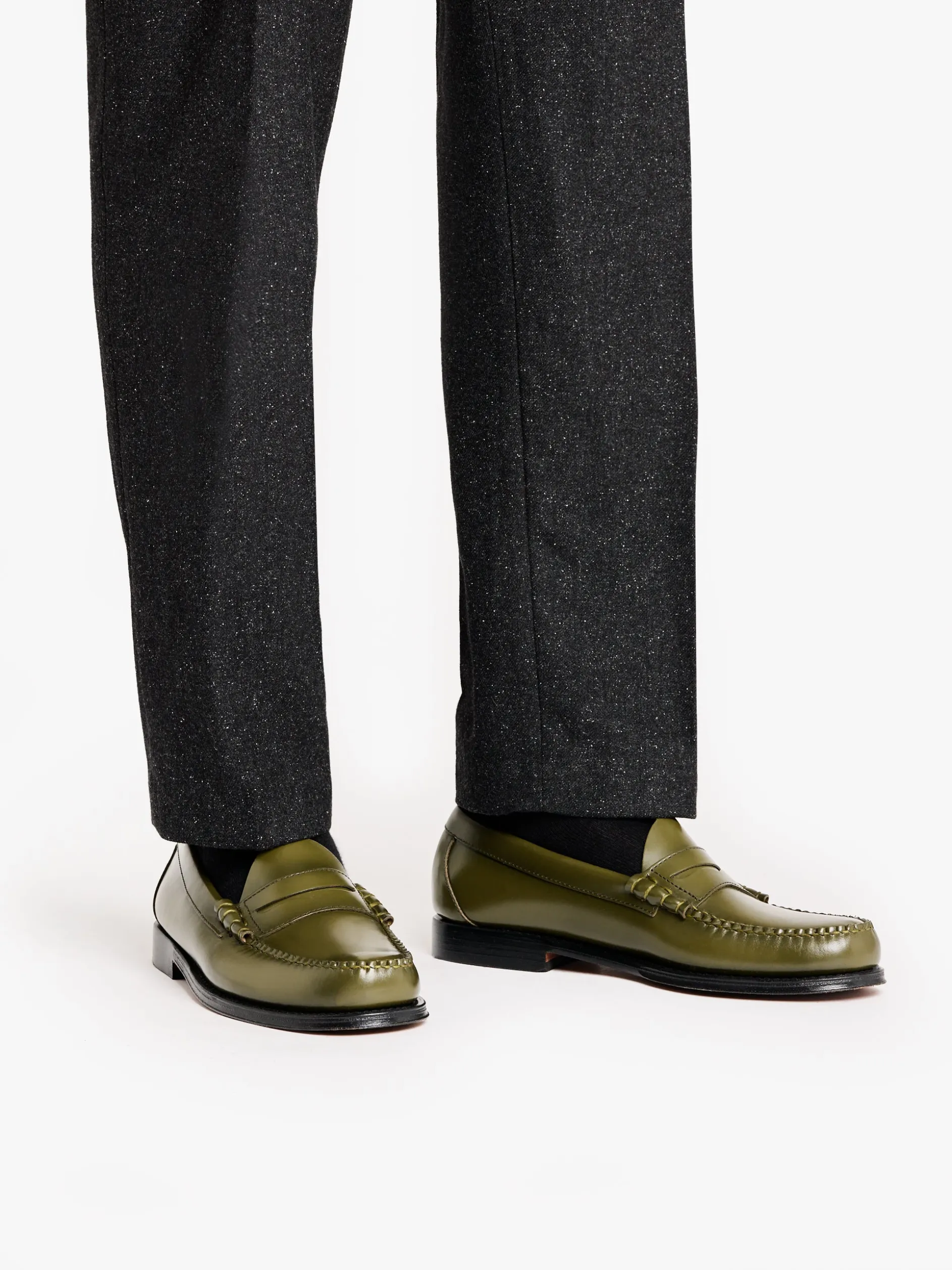 Weejuns Larson Penny Loafers Olive green leather