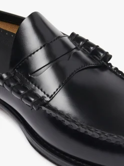 Weejuns Larson Penny Slides Black Leather