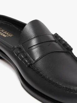 Weejuns Larson Penny Slides Black leather with leather sole