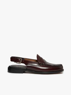 Weejuns Larson Penny Slingback Loafers wine