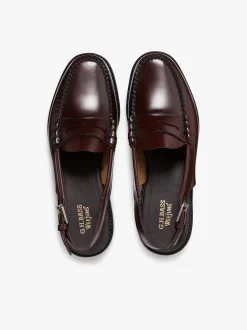 Weejuns Larson Penny Slingback Loafers wine