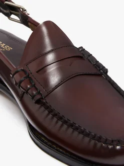 Weejuns Larson Penny Slingback Loafers wine