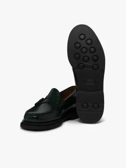 Weejuns Larson Step Penny Loafers Dark green leather