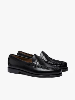 Weejuns Larson Weave Loafers Black Leather