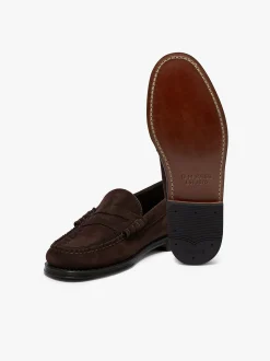 Weejuns Larson Weave Loafers Chocolate Suede