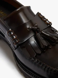 Weejuns Layton II Kiltie Lug Loafers Chocolate leather