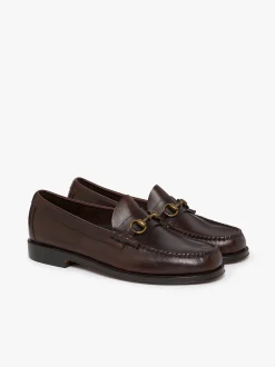 Weejuns Lincoln Penny Loafers Chocolate pull up leather