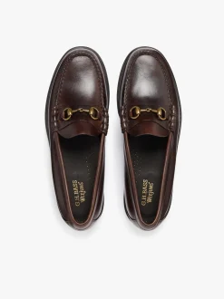 Weejuns Lincoln Penny Loafers Chocolate pull up leather