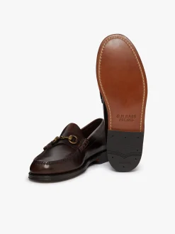 Weejuns Lincoln Penny Loafers Chocolate pull up leather