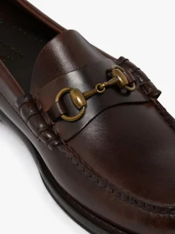 Weejuns Lincoln Penny Loafers Chocolate pull up leather