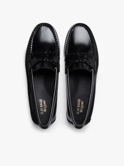 Weejuns Lola Whipstitch Loafers Black Leather