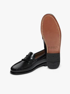 Weejuns Lola Whipstitch Loafers Black Leather