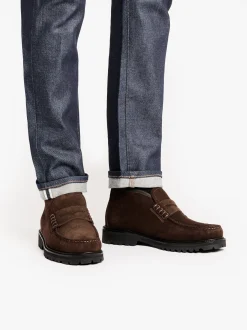 Weejuns Lug Boots Chocolate Suede