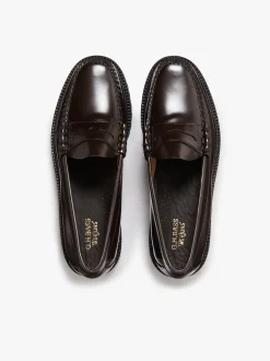 Weejuns Lug Larson Penny Loafers Chocolate leather with lug sole