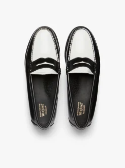 Weejuns Penny Loafers Black & White Leather