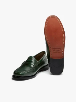 Weejuns Penny Loafers Dark Green Leather