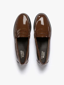 Weejuns Penny Loafers Dark Brown Patent Leather