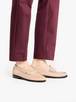 Weejuns Penny Loafers Light Taupe Patent Leather