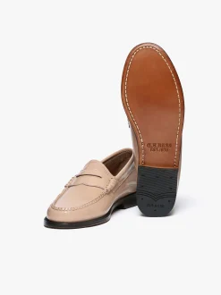 Weejuns Penny Loafers Light Taupe Patent Leather