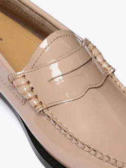 Weejuns Penny Loafers Light Taupe Patent Leather