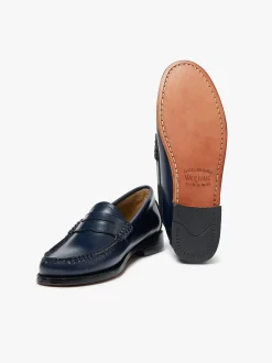 Weejuns Penny Loafers Navy Leather