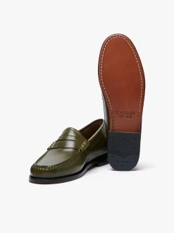 Weejuns Penny Loafers Olive green leather