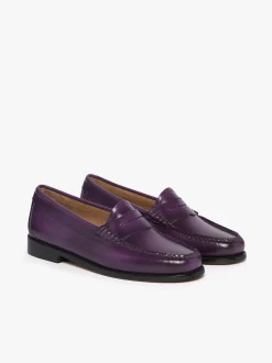 Weejuns Penny Loafers Purple Leather