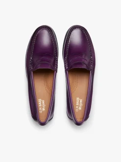 Weejuns Penny Loafers Purple Leather