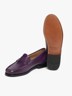 Weejuns Penny Loafers Purple Leather