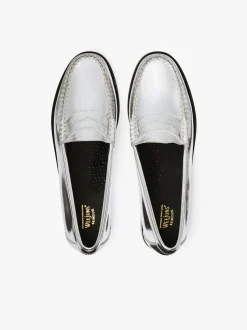 Weejuns Penny Loafers Silver Leather