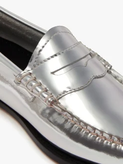 Weejuns Penny Loafers Silver Leather