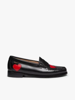 Weejuns Penny Love Loafers Red & Black Leather