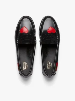 Weejuns Penny Love Loafers Red & Black Leather