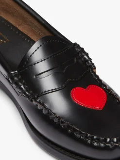Weejuns Penny Love Loafers Red & Black Leather