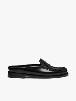 Weejuns Penny Slides Black Leather