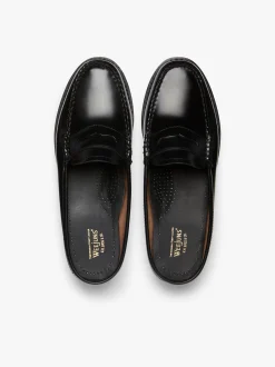 Weejuns Penny Slides Black Leather