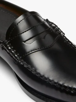 Weejuns Penny Slides Black Leather