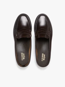 Weejuns Penny Slides Chocolate Leather