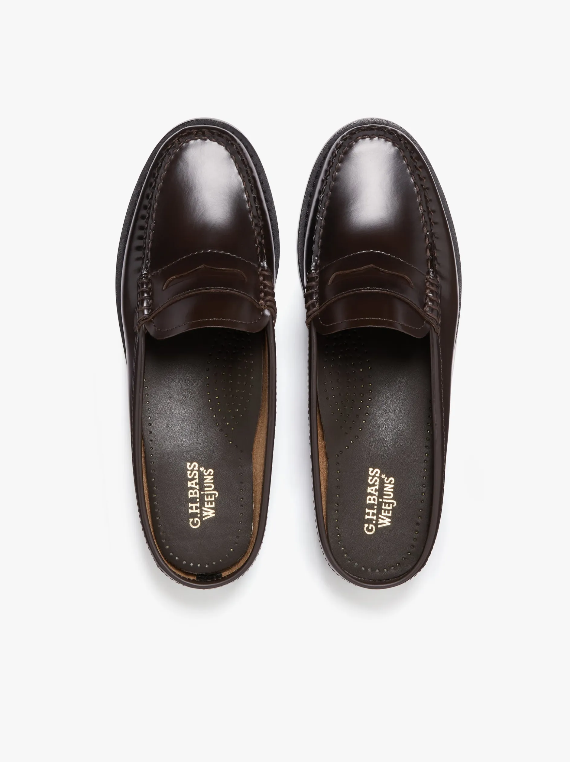 Weejuns Penny Slides Chocolate Leather