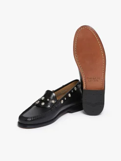 Weejuns Penny Stud Loafers Black Leather