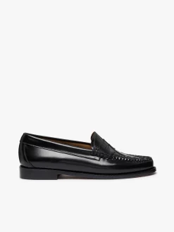 Weejuns Penny Weave Loafers Black Leather